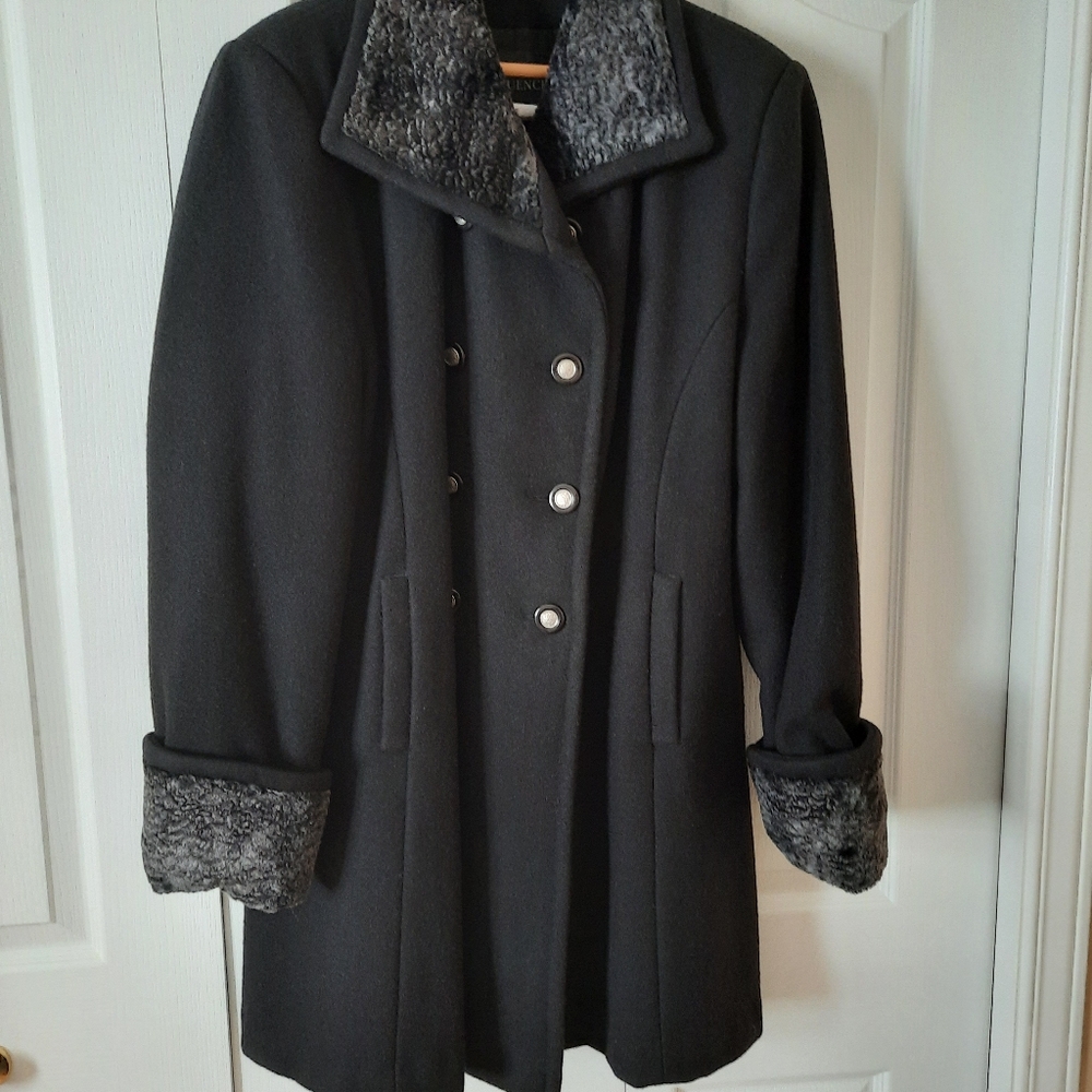 Vintage black wool coat